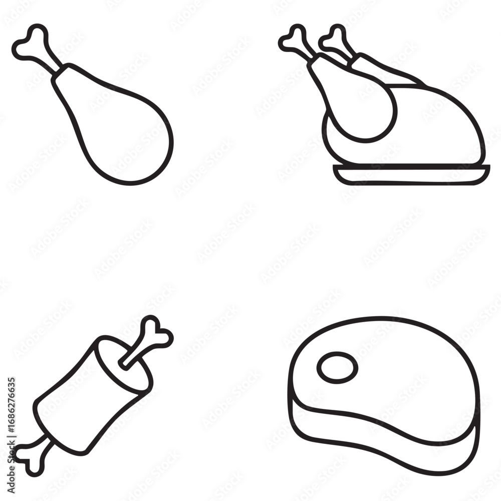 Fototapeta premium Megaphones icons set loudspeaker icon flat vector illustration 