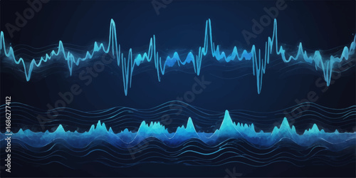Vector digital medical heartbeat wave illustration