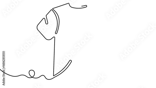 T shirt icon continuous one line drawing simple minimalist 4k animation video