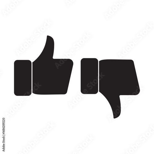 flat icon vector of hand sheet of likes and dislikes