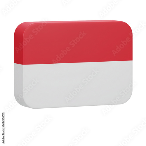 A three-dimensional rendering presents a rectangular form with rounded edges, showcasing a vibrant red and white color scheme, symbolizing a specific nation. Free Download A three-dimensional rendering presents a rectangular form with rounded edges, showcasing a vibrant red and white color scheme, symbolizing a specific nation. - GFXLoad