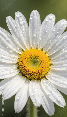Flower & Dew Droplets Wallpaper: Daisy
