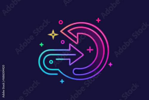 looping repost arrow social media content sharing icon