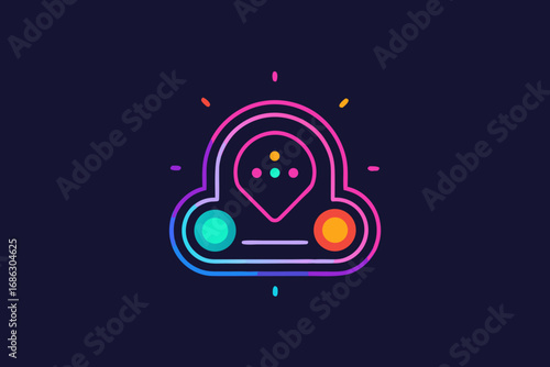 ping dot tracking location digital alert notification symbol