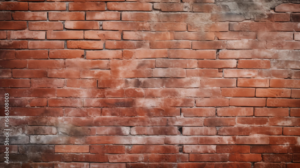 Fototapeta premium Old brick wall texture for architecture and interior design. Realistic high quality background element
