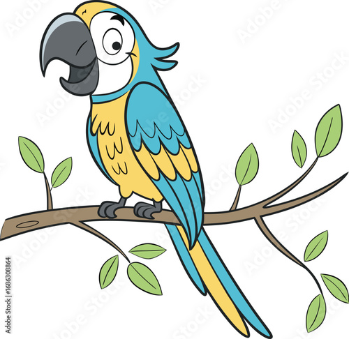vector illustration of a parrot