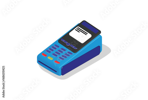 EDC machine simple isometric illustration.  Suitable for Diagrams, Infographics, Book Illustration, Game Asset, And Other Graphic Related Assets