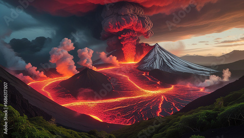 A massive volcanic eruption