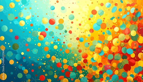 Abstract colorful confetti burst