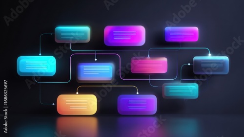 Dynamic Visualization of N8N Flow Connecting Nodes in a Neural Network Environment technology, ai, innovation, workflow, efficiency, automation