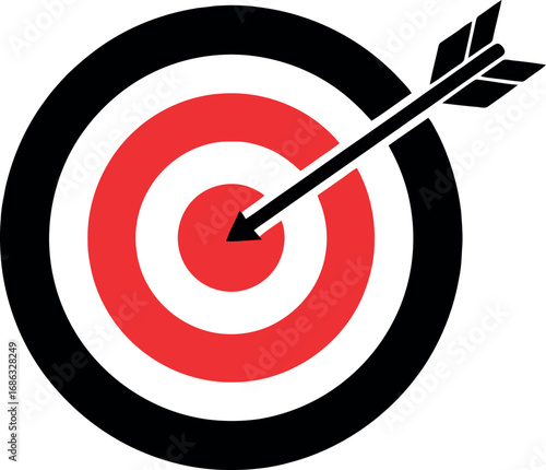 Target with Arrow Symbol Illustrating Success and Goal Achievement