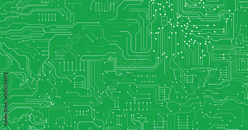 Vector abstract technology on green background.