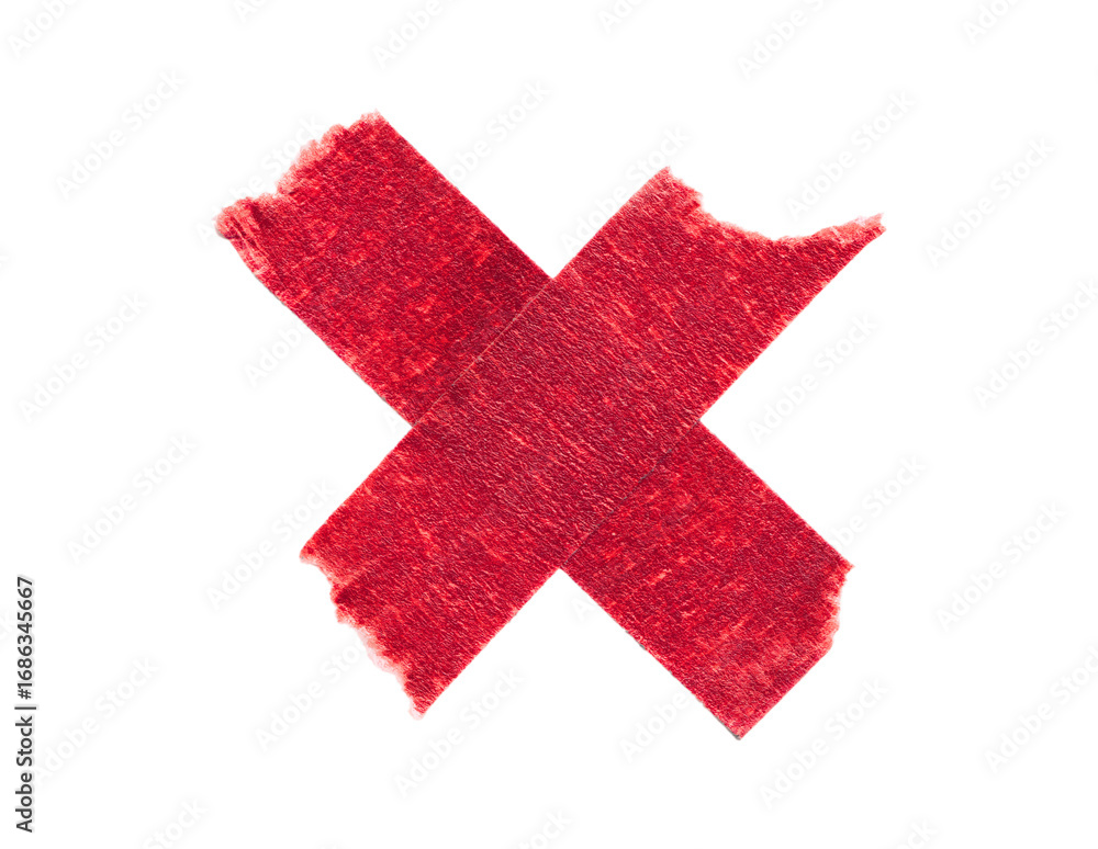Obraz premium Red Tape isolated cutout