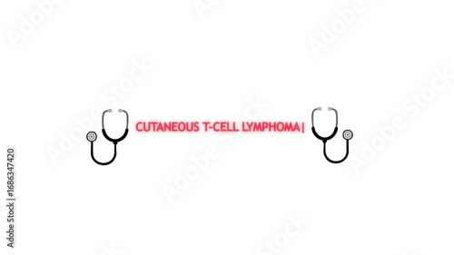 Wallpaper Mural Cutaneous T-cell lymphoma word diagnosed with a stethoscope held on a white background, illustrating skin cancer, medical diagnosis, healthcare concept, and patient awareness. Torontodigital.ca