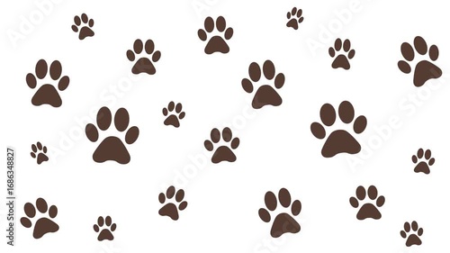 Dog Paw Loop Animation Background Texture