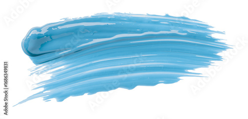 Light blue watercolor brush isolated on transparent background