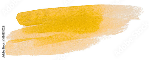 yellow watercolor background. Artistic hand paint. Isolated on transparent background.