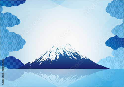 おしゃれな日本の富士山の背景素材