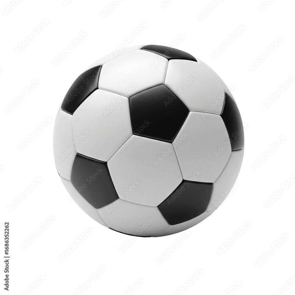 Fototapeta premium Classic Soccer Ball, isolated on transparent background 
