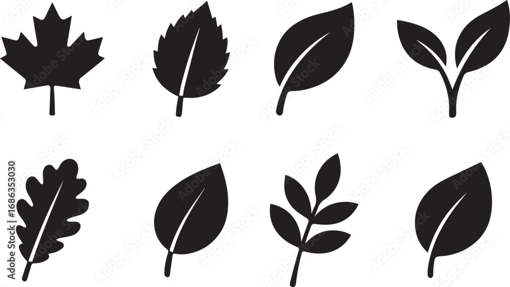 Obraz premium leaves icon set
