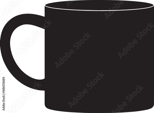  Ceramic Mug Silhouette Vector Illustration