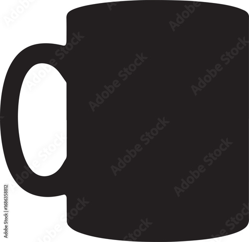  Ceramic Mug Silhouette Vector Illustration