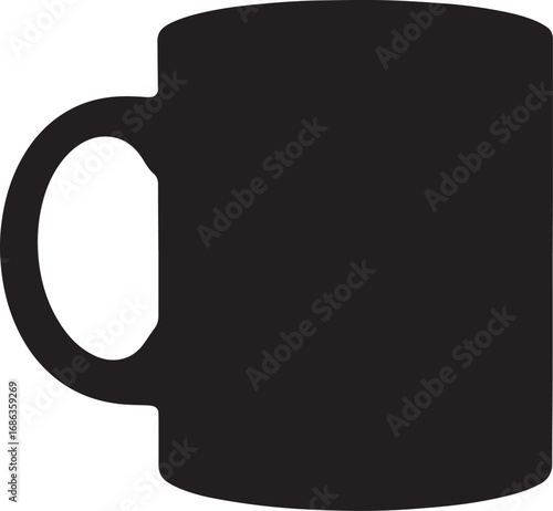  Ceramic Mug Silhouette Vector Illustration