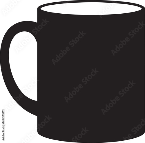  Ceramic Mug Silhouette Vector Illustration