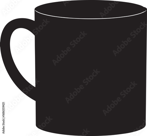  Ceramic Mug Silhouette Vector Illustration