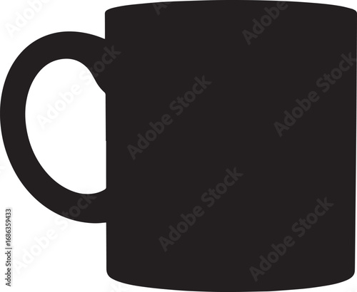  Ceramic Mug Silhouette Vector Illustration
