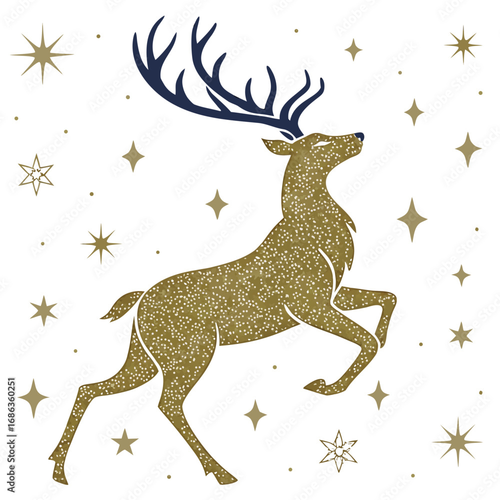 Obraz premium christmas card with deer