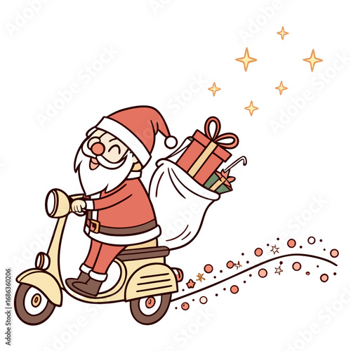 santa claus with gifts