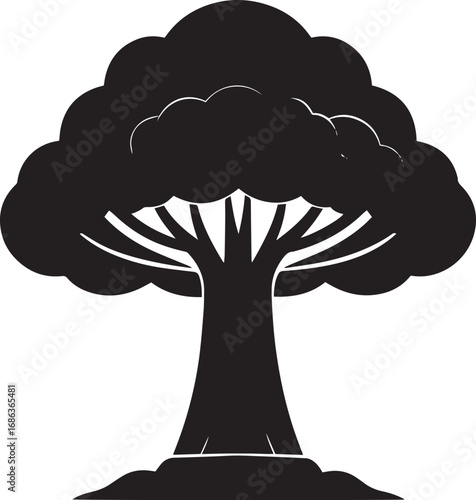  Atomic Bomb Blast Silhouette Vector Illustration