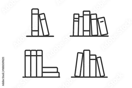 Minimalist wardrobe set, simple wardrobe icons with hangers and drawers, clean vector cartoon illustration, transparent background, organized clothing storage symbols, ordered set for design