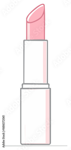 Pink Lipstick Beauty Cosmetic Isolated on White Background Beauty Essential