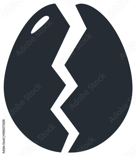 Cracked Egg Graphic Icon A Symbol of Vulnerability and New Beginnings