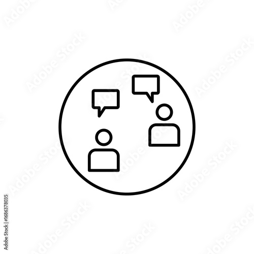 Disagreement icon simple vector flat black simple illustration for web and app..eps