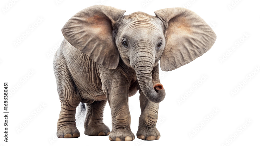 Fototapeta premium baby elephant isolated on white