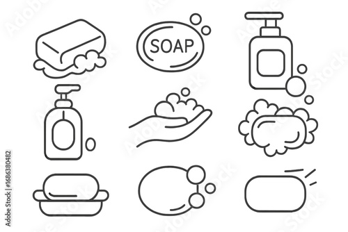 Minimalistic Syringe Line Icon Set for Medical, Healthcare, Vaccination, Pharmaceutical Web, Graphic Design, Apps, Hospital Banners, Safety, Social Networks, Vector Illustration Concepts