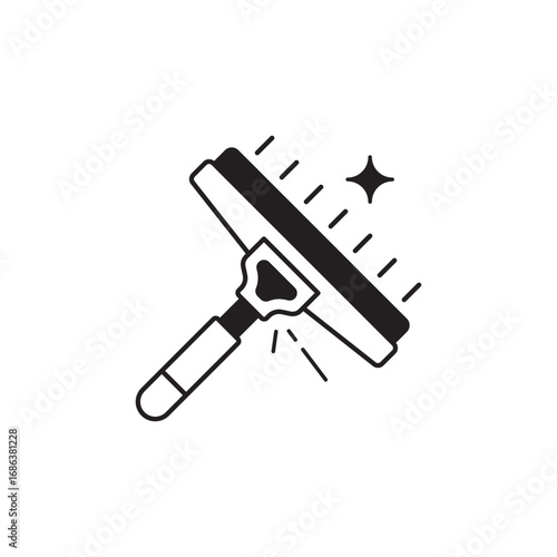 Wiper icon design with white background stock illustration