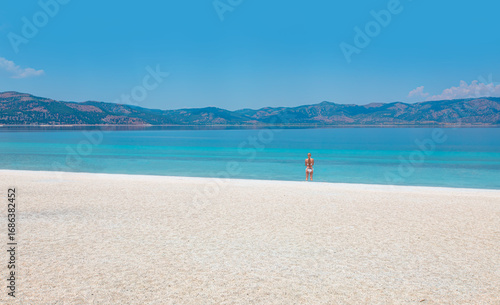 Fototapeta Naklejka Na Ścianę i Meble -  Salda white beach - Salda Lake, Burdur - Turkey