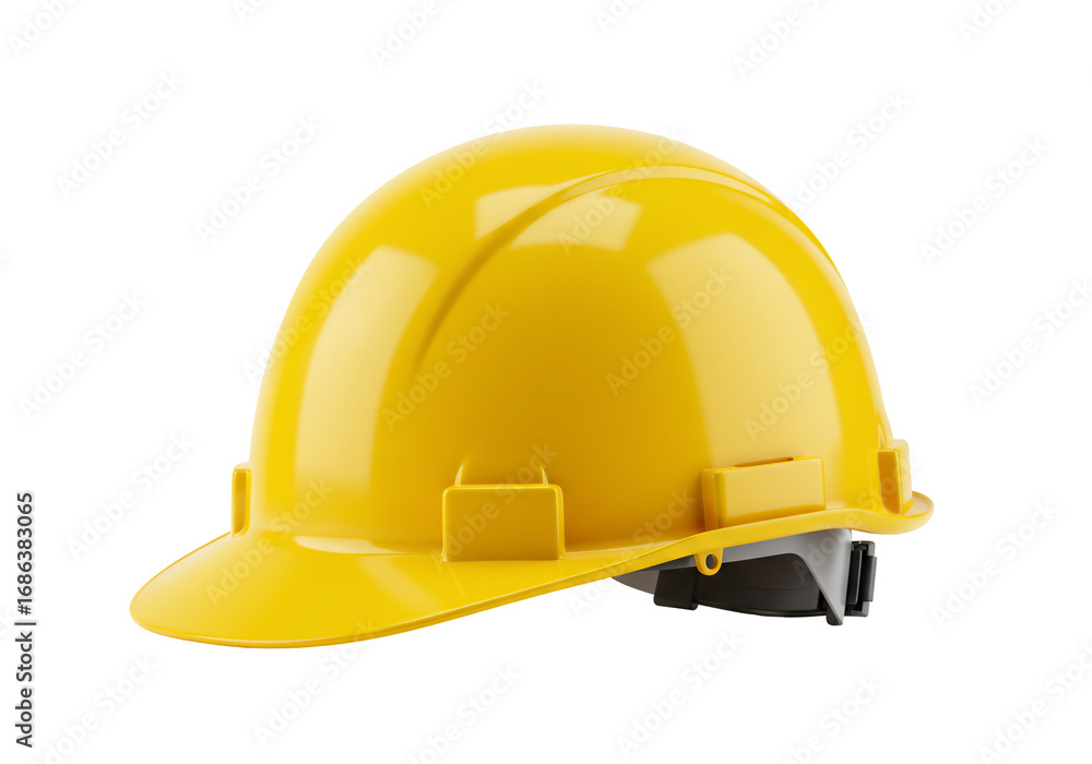 Fototapeta premium Yellow hard hat safety helmet construction work protection gear