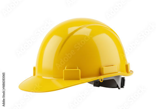 Yellow hard hat safety helmet construction work protection gear