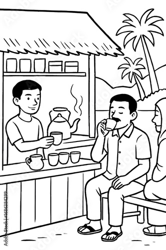 man in cafe