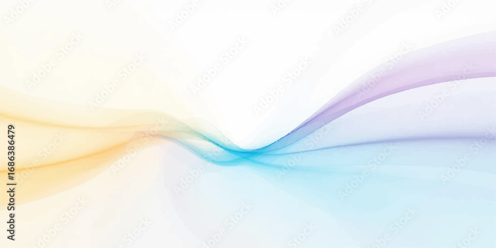 Fototapeta premium Abstract digital art featuring a smooth, flowing blue and pink wave pattern with a subtle light gradient