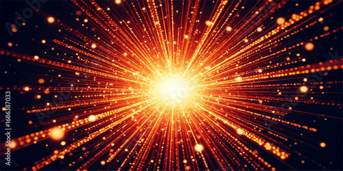 A fiery burst of light and stars explodes in a bright celebration against a dark night sky