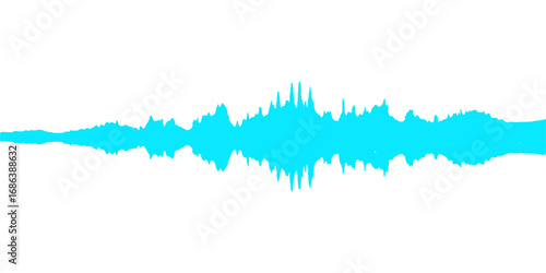 Abstract digital sound wave equalizer with a blue-light pulse graph, a vector illustration of technology and nature