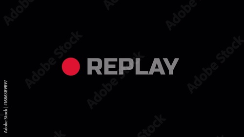 replay sign icon video