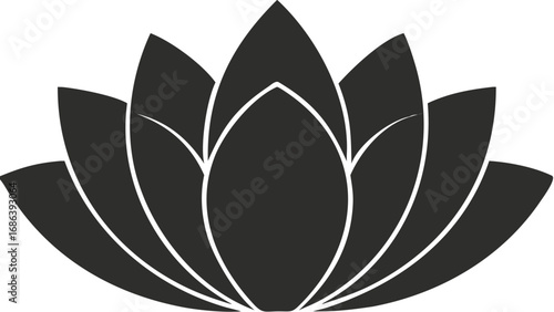 Elegant lotus flower symbol representing peace, purity, and enlightenment for wellness and spiritual branding