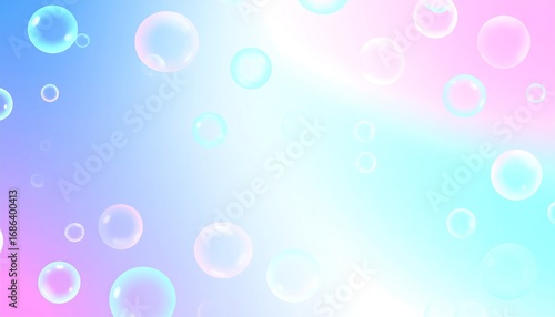 Pastel-toned background with floating bubbles